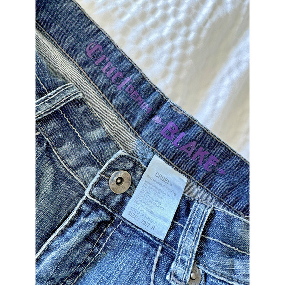 Cruel Women's Jeans Blake Denim Embroider Stud Straight Leg Size 29/7R - Picture 4 of 7